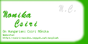 monika csiri business card