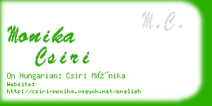 monika csiri business card